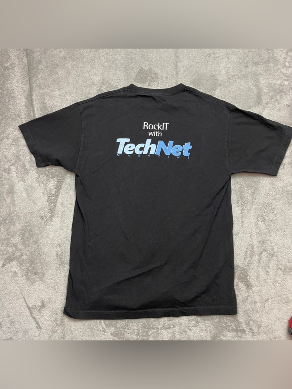 Y2K Microsoft Computers TechNet Tech Net Tech Wear Black T-Shirt Size Large 90s
